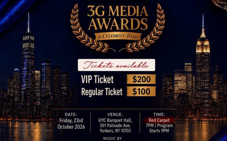 3G Media Awards Annual 15th Celebration 2026